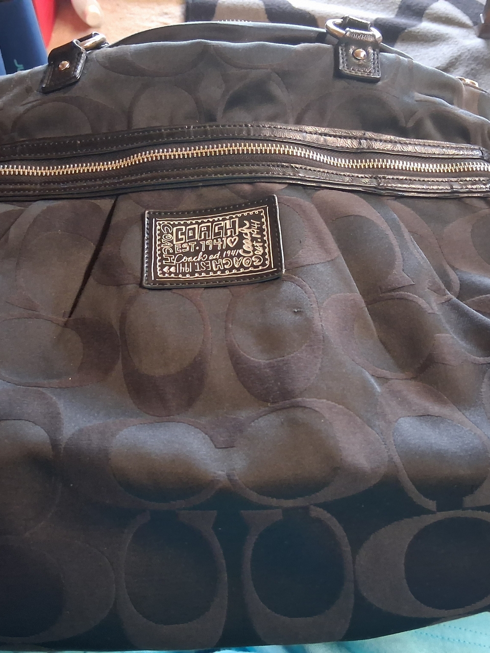 Coach Black Signature Mini Shoulder Bag